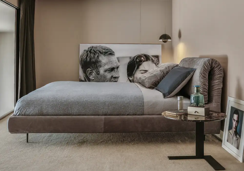 CRAZY DREAM BED By Arketipo - Fabric double bed with up